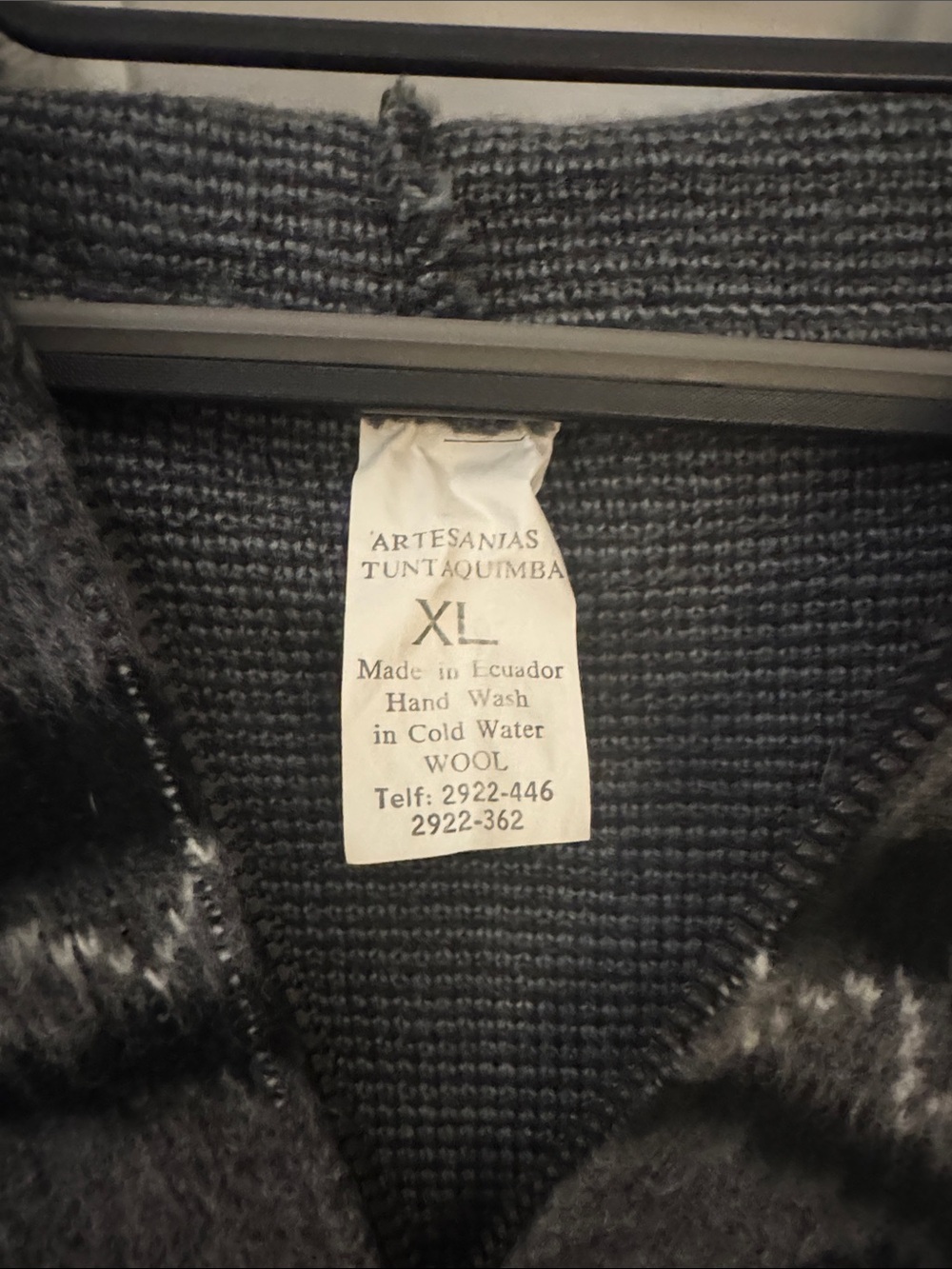 Gray Zip-Up Hoodie Sweater with Wolf & Dreamcatcher Motif - Picture 2 of 3